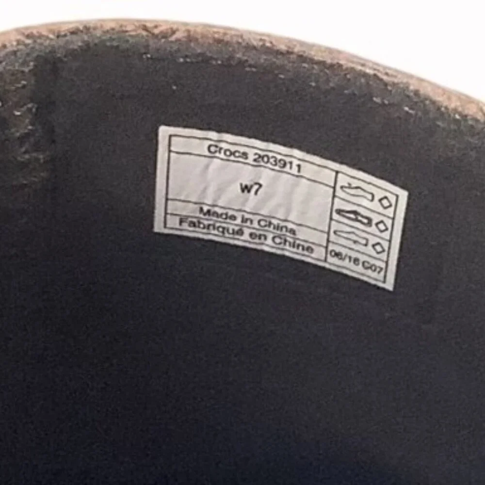 Crocs Sarah Tooled Clog Brown Triple Comfort Slip On Shoes 203911 Women’s Sz 7 W - Picture 5 of 8